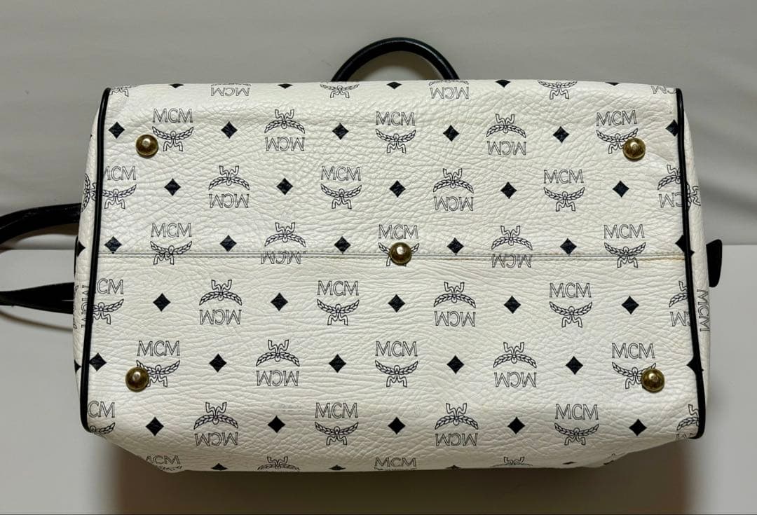 MCM ボストンバッグ ホワイト