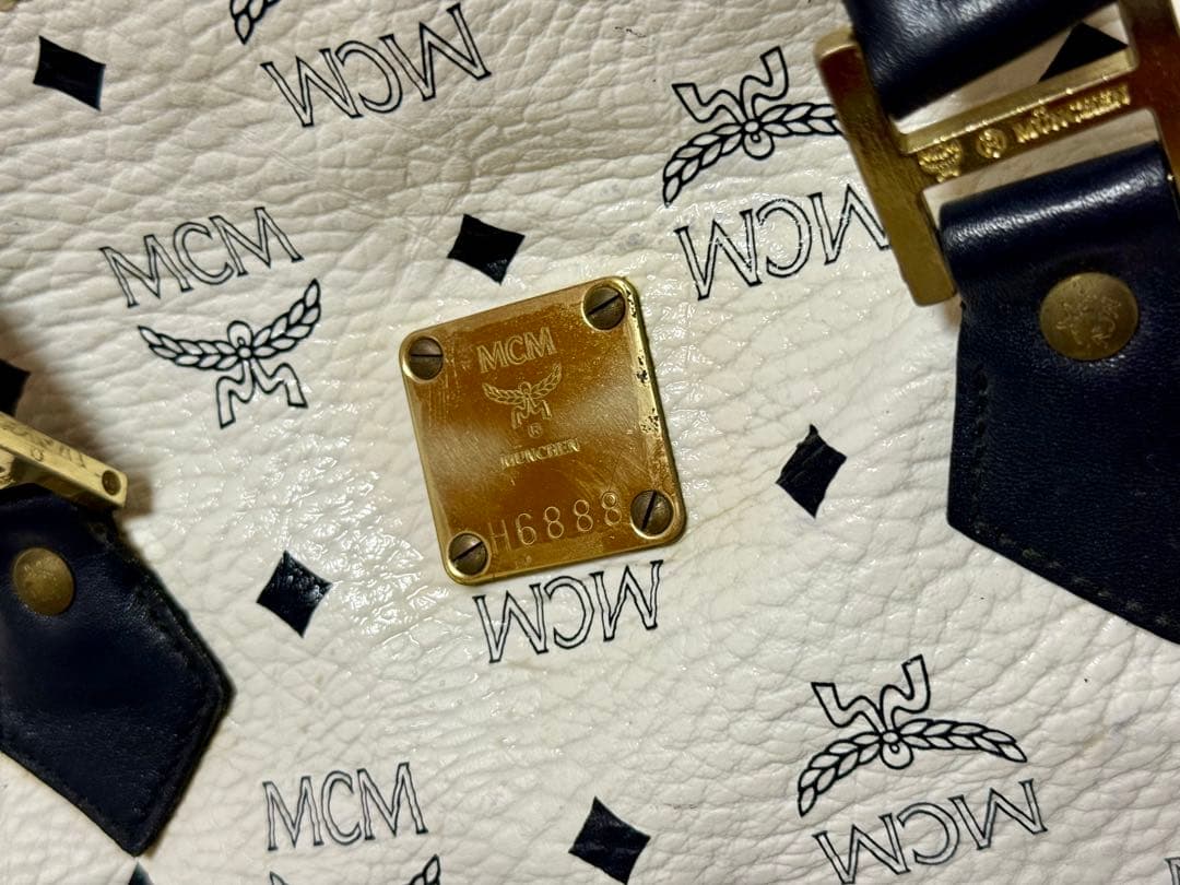MCM ボストンバッグ ホワイト