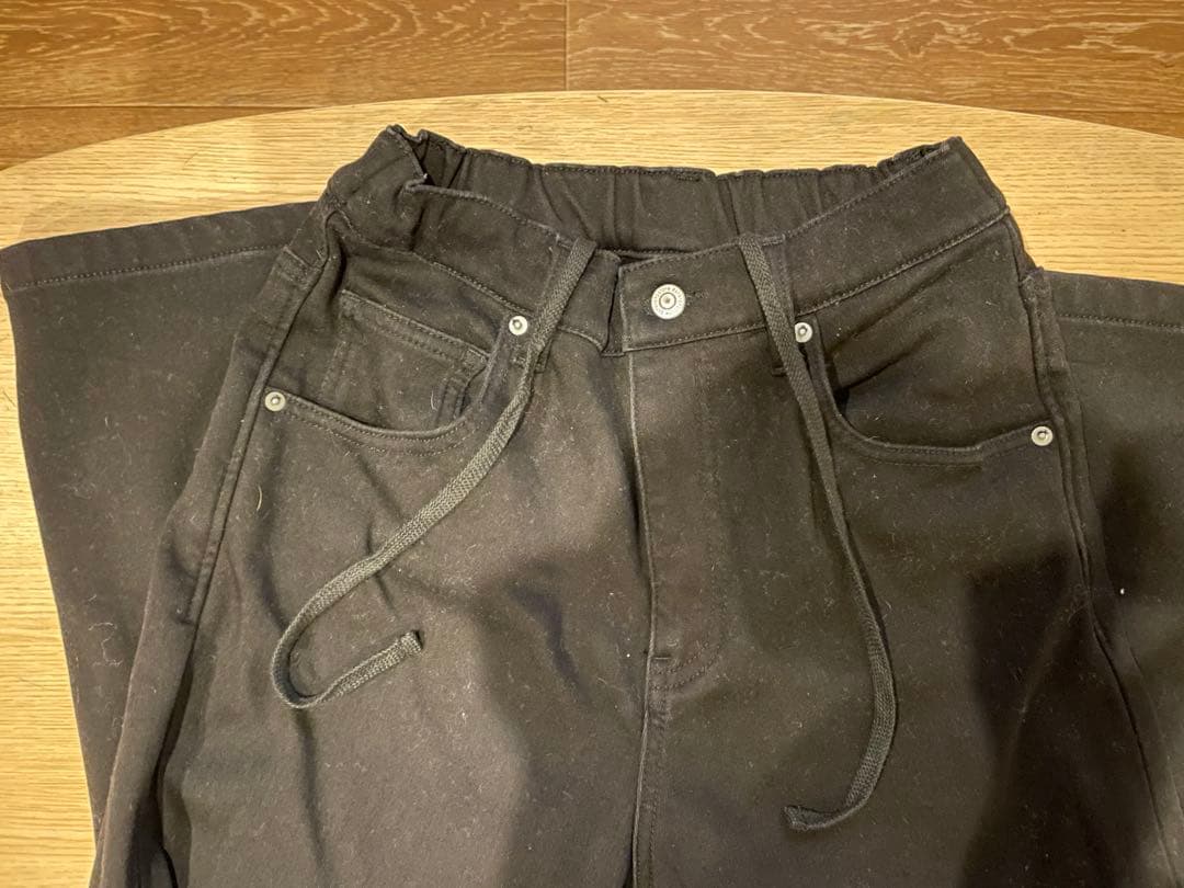 バンヤードストーム　裏起毛ワイドデニムパンツ