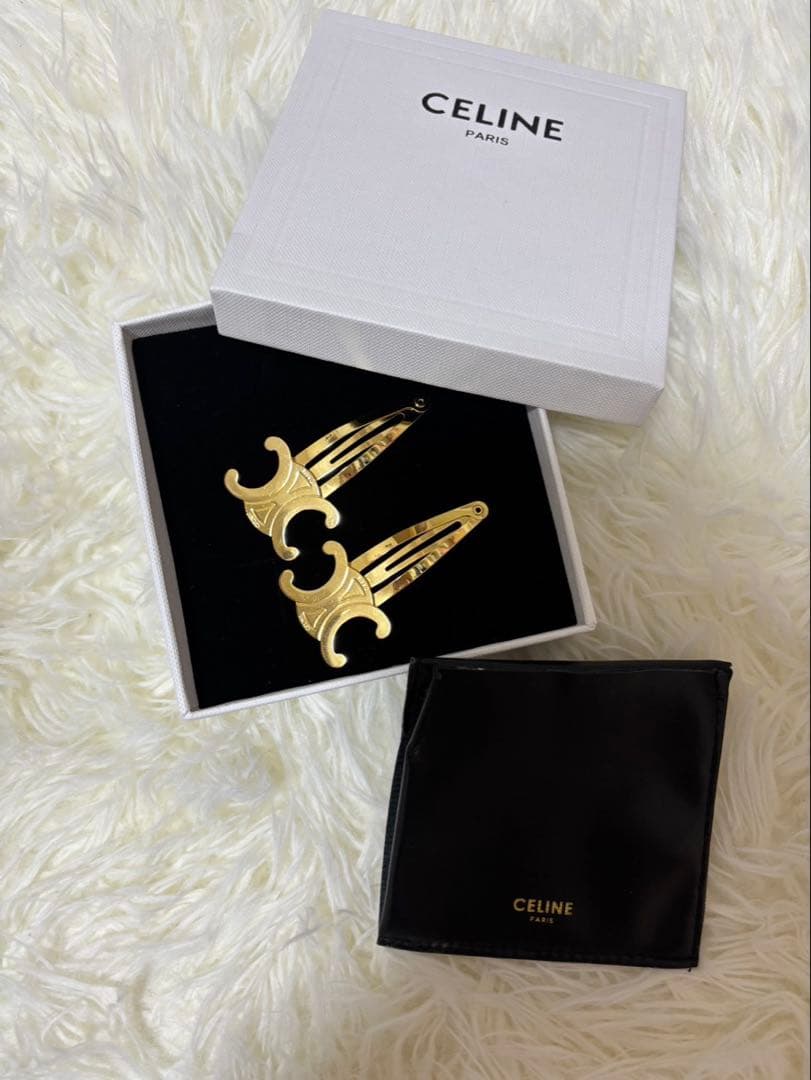 CELINE ゴールド ヘアピン