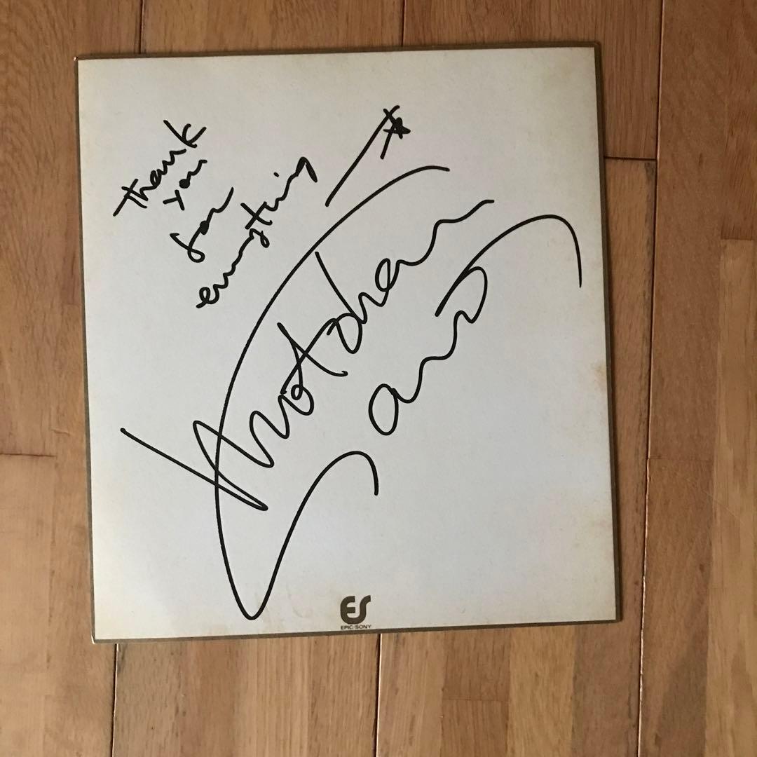 佐野元春　エピックソニーの色紙　直筆サイン色紙