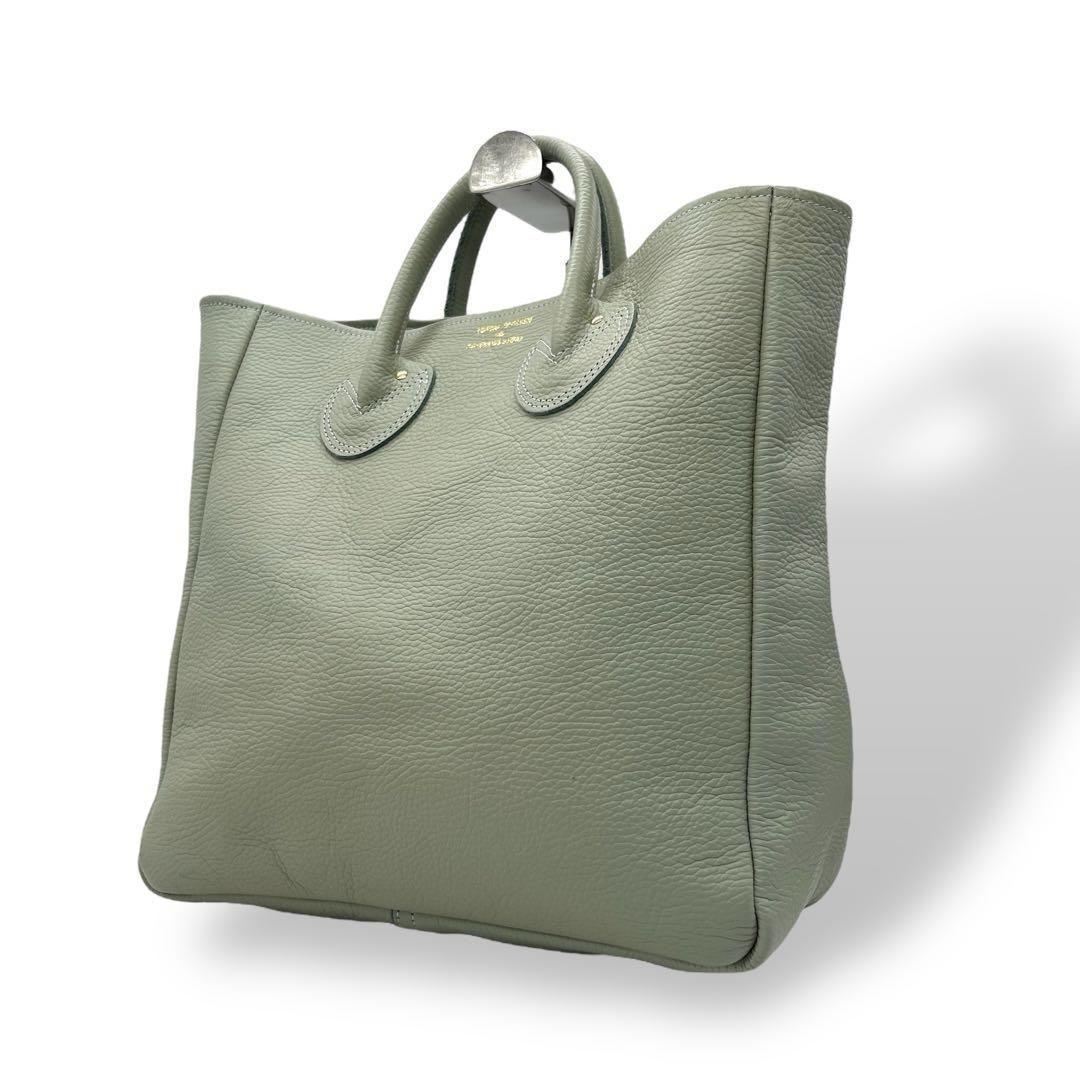 希少 YOUNG&OLSEN トートバッグ シボ革 ミントグリーン 2219