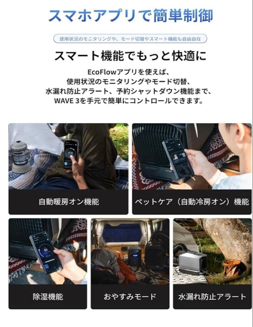EcoFlow WAVE 3 ポータブルエアコンとダクトセット