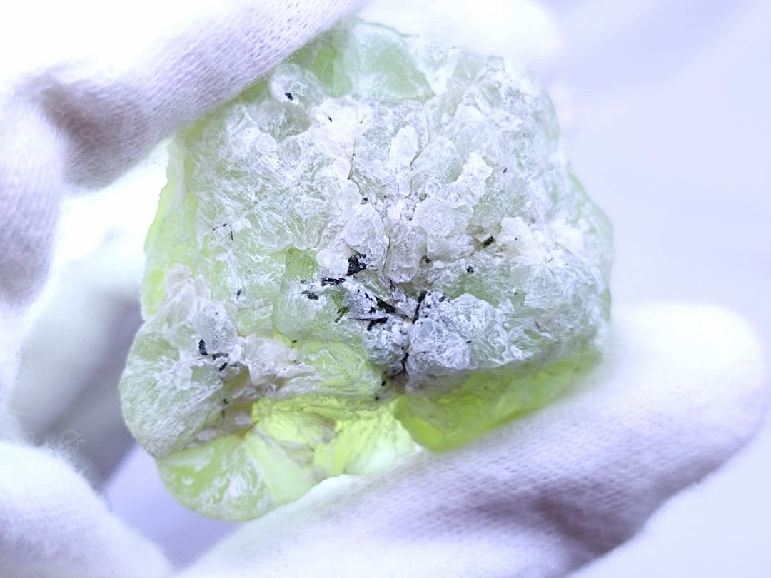 コンゴ産　プレナイト　原石　標本　エピドート 共生　2個セット　ぶどう石　天然石