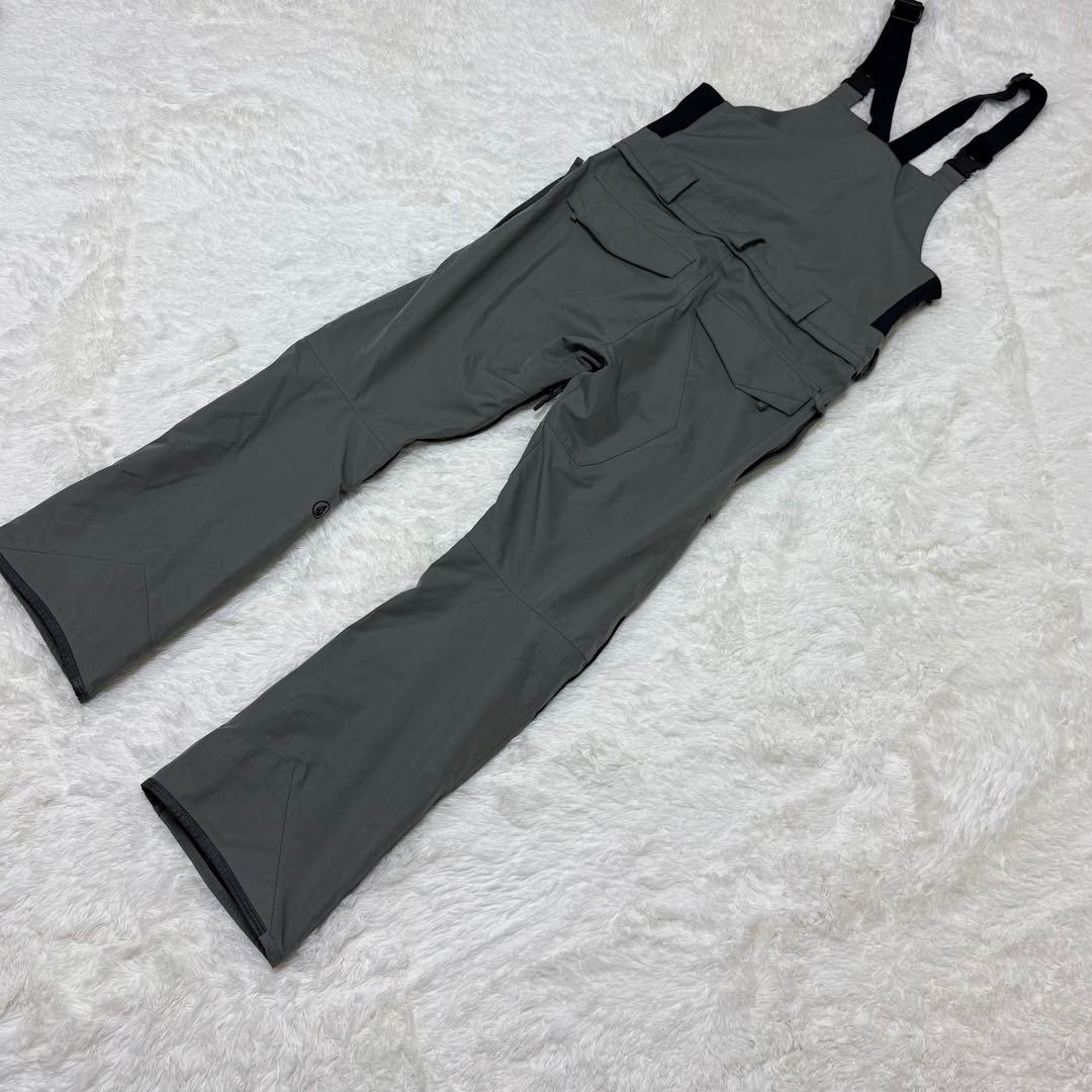 美品 ボルコム スノーボード ビブパンツ グレー M【E-52】