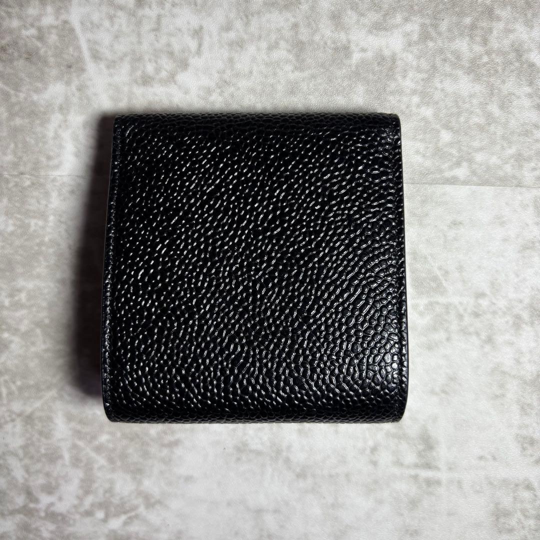 I147 未使用品✨トムブラウン　ケース　財布　コンパクト　レザー　黒