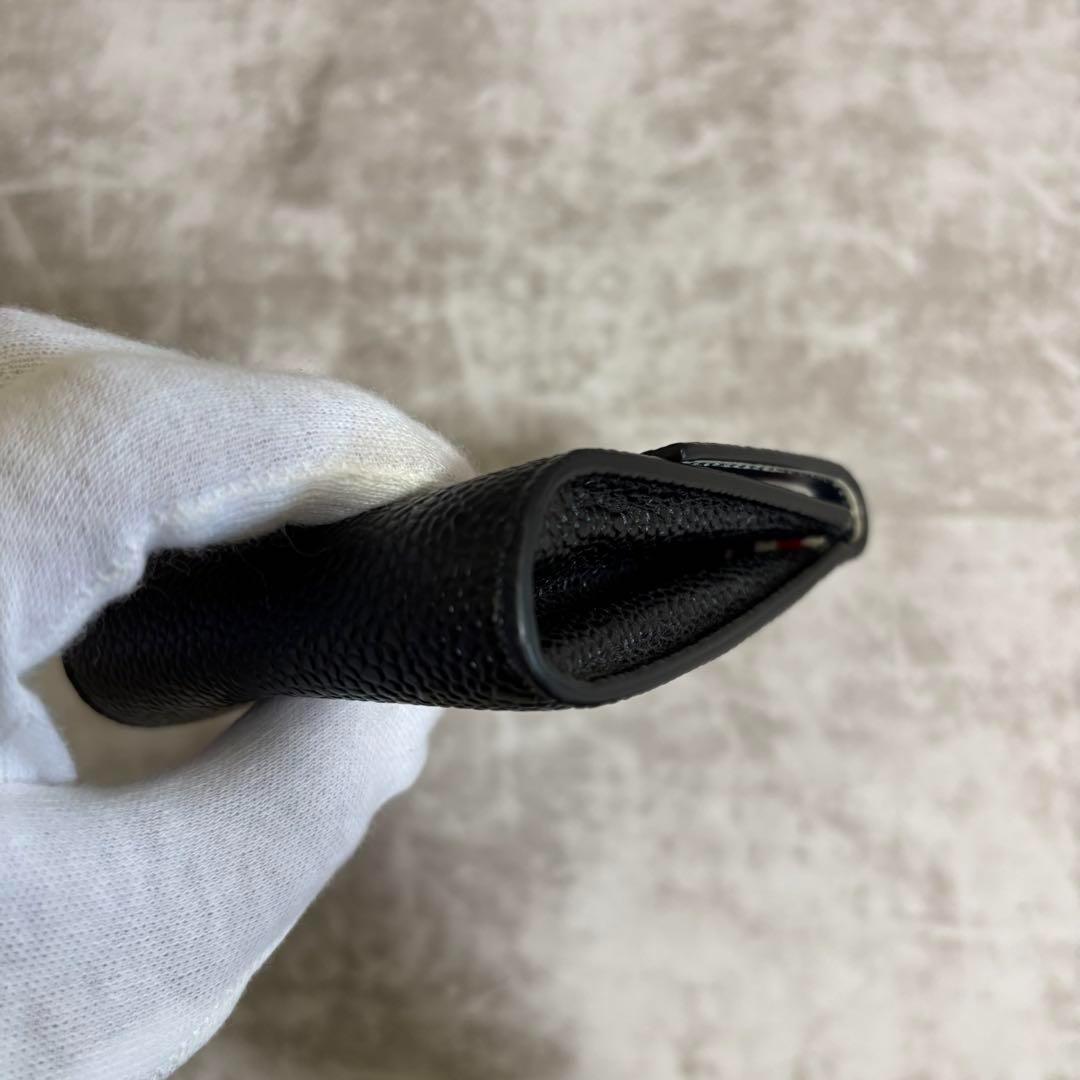 I147 未使用品✨トムブラウン　ケース　財布　コンパクト　レザー　黒