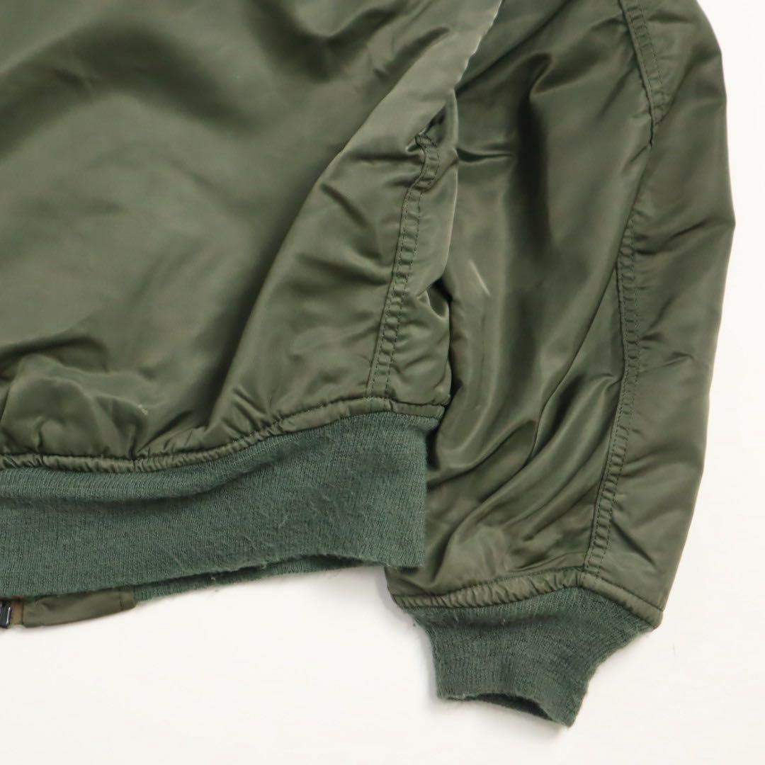 70s 80s ALPHA 白 ホワイトテープ USA製 ma-1 カーキ