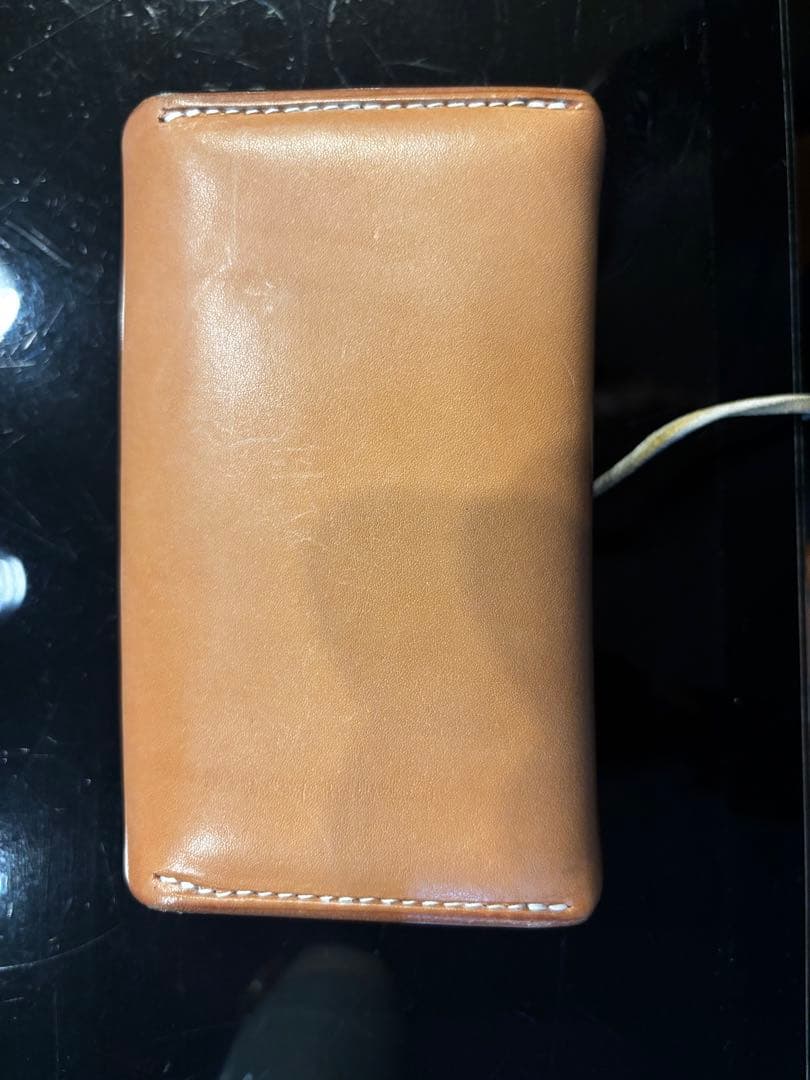 たまや 美品中財布ゴローズ二つ折り財布 サドル レザー