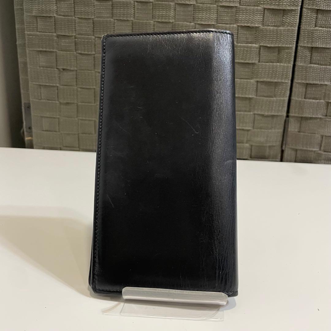 購*す様 SAINT LAURENT YSL 黒 長財布 シルバーロゴ付き