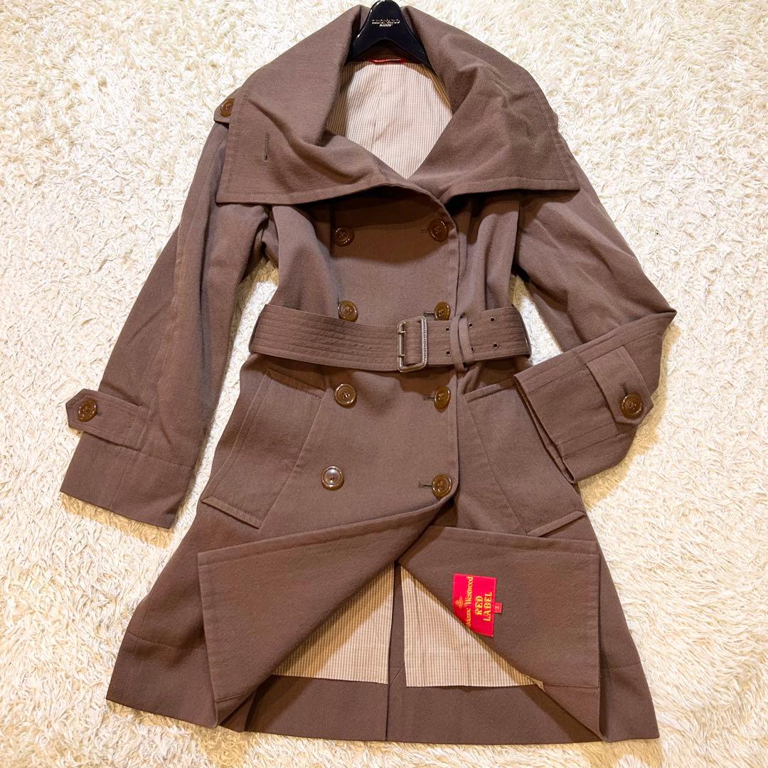 【超希少✨️ヴィヴィアンウエストウッド】 ウール ビック衿 トレンチコート L
