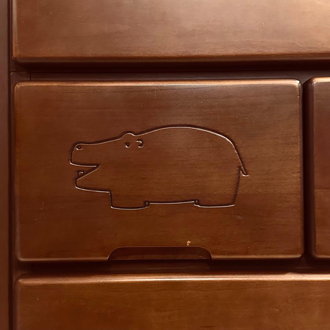 ミッフィ　天然木　子ども用タンス