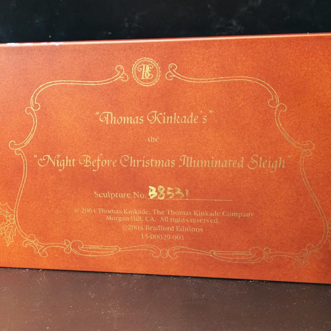 トーマス・キンケード サンタとトナカイ 『ナイト ビフォア クリスマス』 限定品