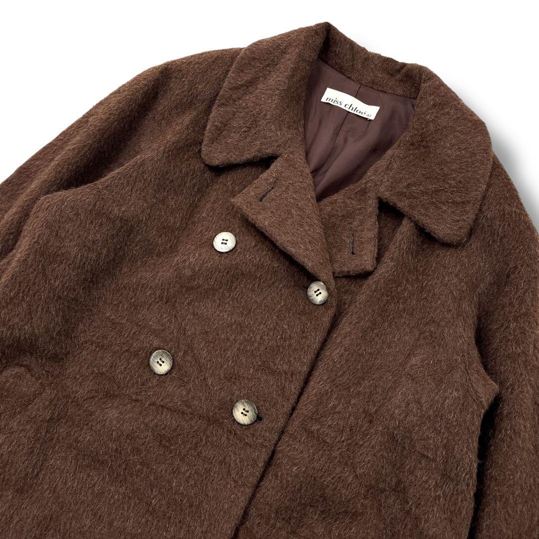 美品】chloe　ミスクロエ アルパカ　チェスターコート　ロング　ダブル　茶