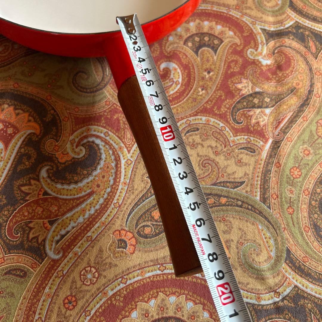 170◆DANSK フライパン25cm 赤いホーロー　ヴィンテージ