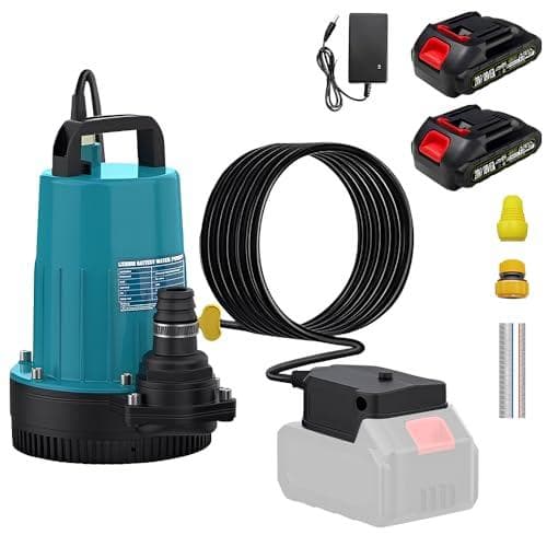AUPF 水中ポンプ バッテリー式 12m揚程 充電式 排水ポンプ 排出量6m³