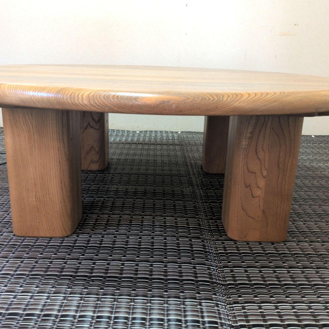 円形木製座卓 大きめ ナチュラルウッド