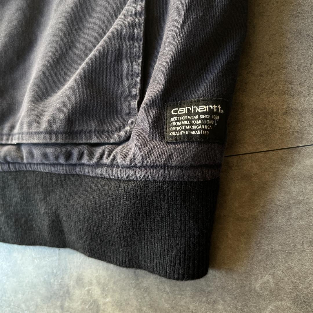 00s Carhartt フライトジャケット 無地 紺 M A693 ダック地