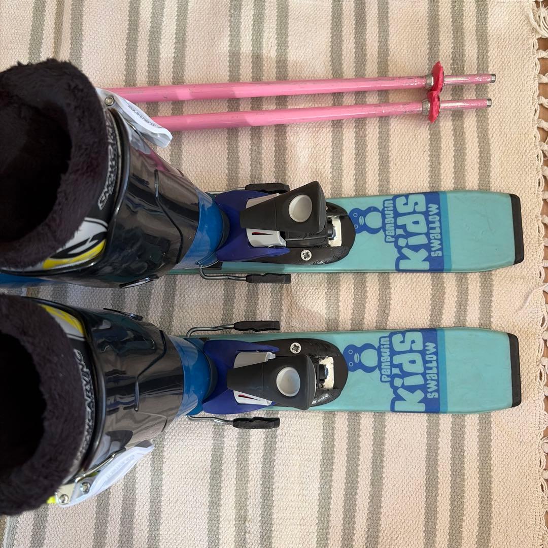 値下がり❣️子供用 スキー 4点セット バインディング、ストック、ブーツ20cm
