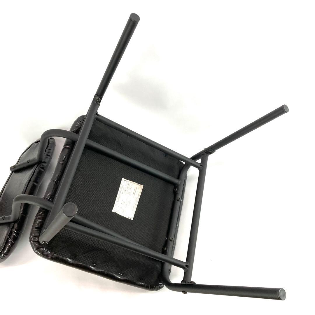 ピ*ん様 アンティークデザイン インダストリアル スチールフレームチェアー ブラ