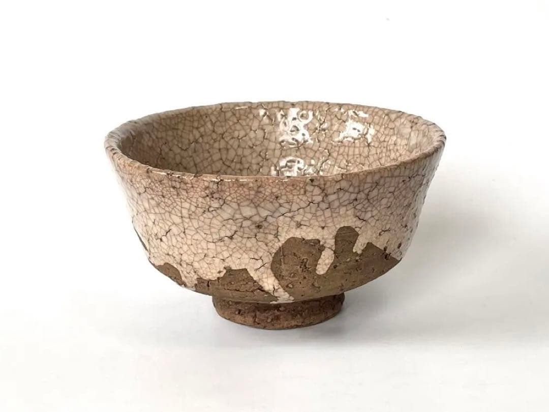 骨董　アンティーク　古萩　萩焼茶碗　久田宗也書付　銘閑庭　書付箱　共箱