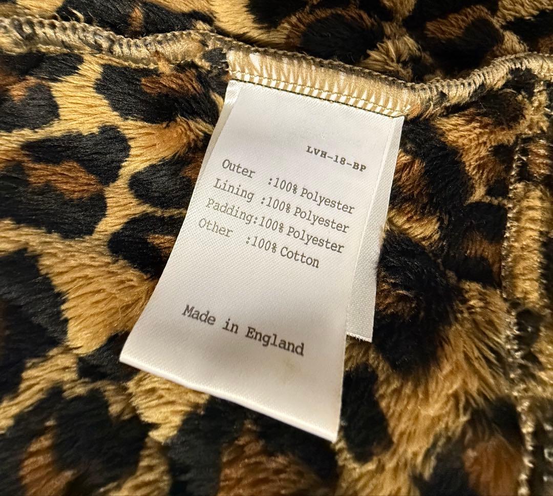 LAVENHAMラベンハム キルティング フード ロングコート レオパード裏ボア
