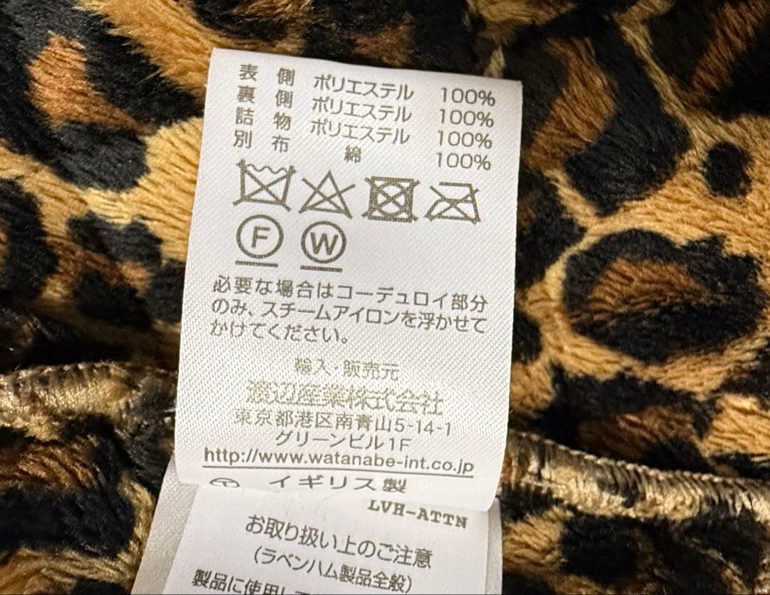 LAVENHAMラベンハム キルティング フード ロングコート レオパード裏ボア