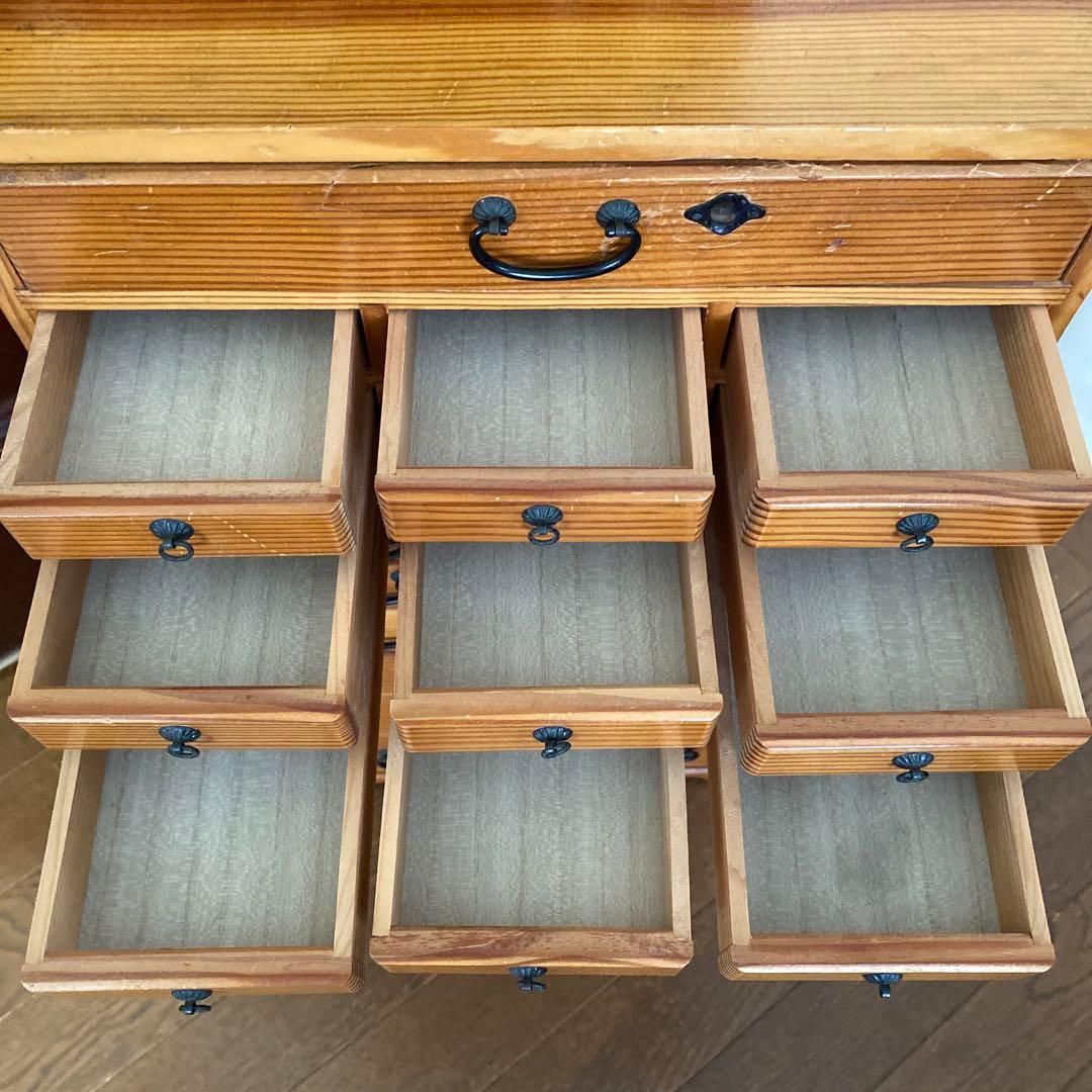 薬箪笥　木製和風デザイン23引き出し　チェスト　小箪笥