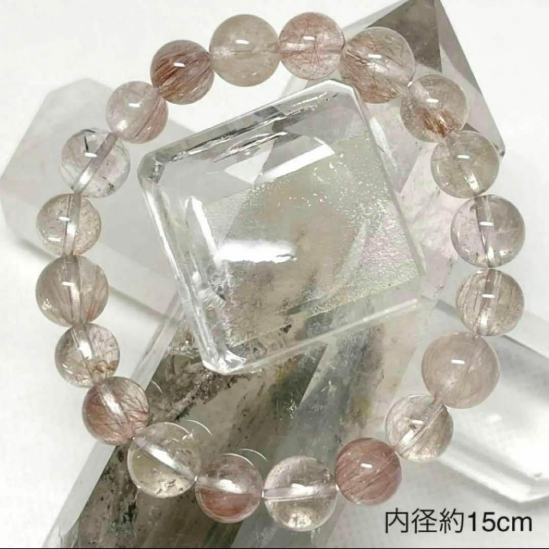 レッドルチル　パワーストーンブレスレット　内径約15cm