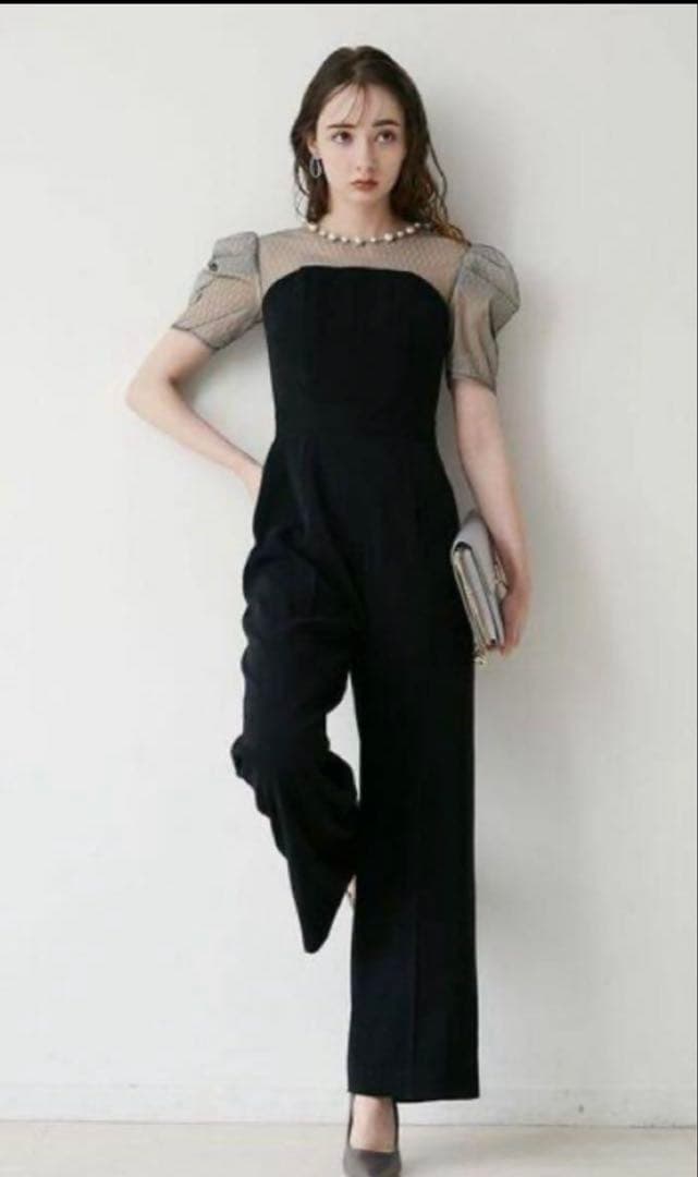 lagunamoon ladyパールネックパンツドレス