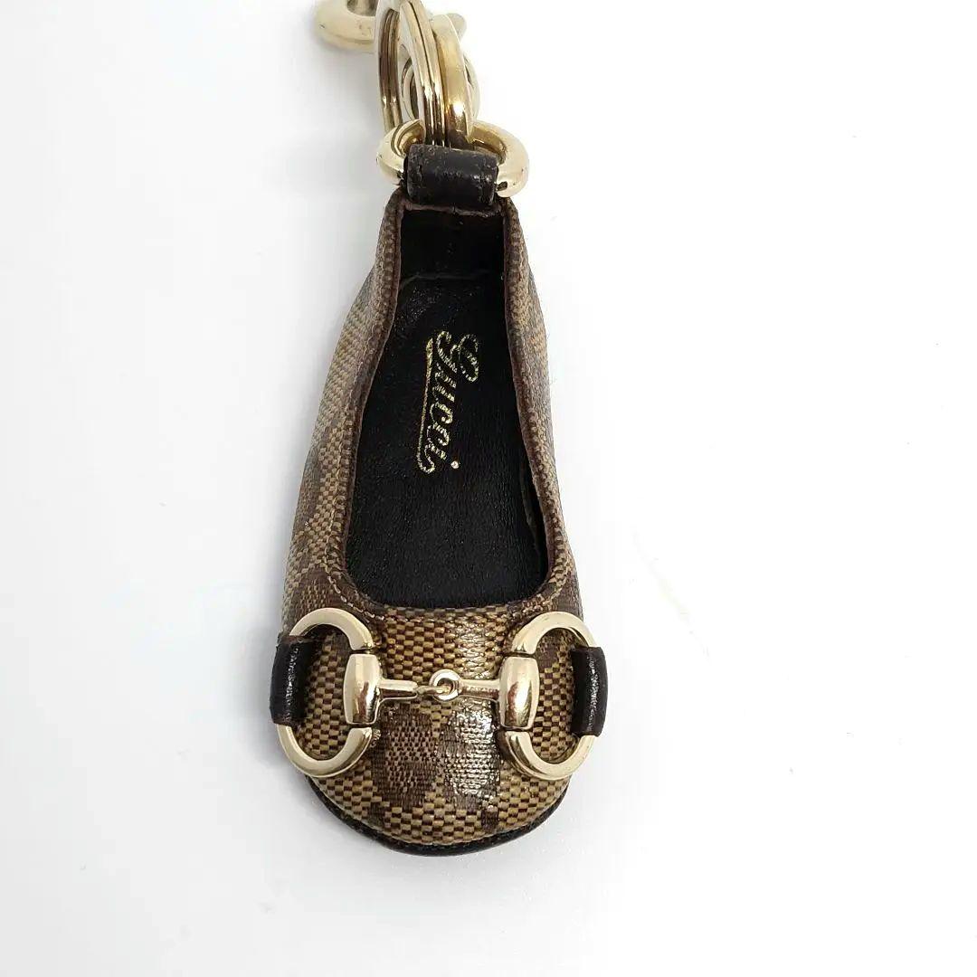 GUCCI グッチ キーリング GG ビット キャンバス ゴールド シューズ 靴
