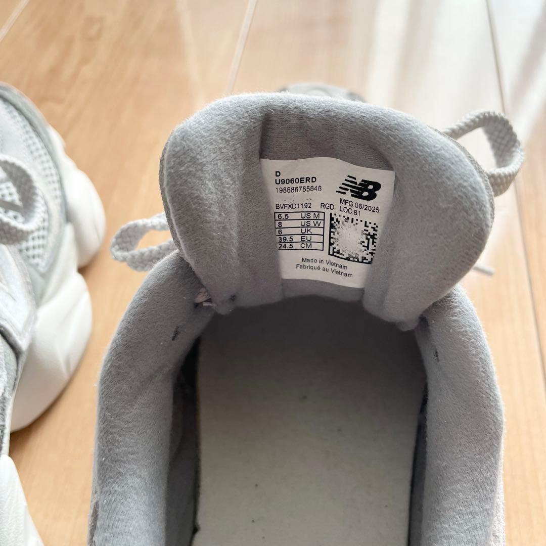 【美品】ニューバランス 9060 (U9060ERD) 24.5 グレー