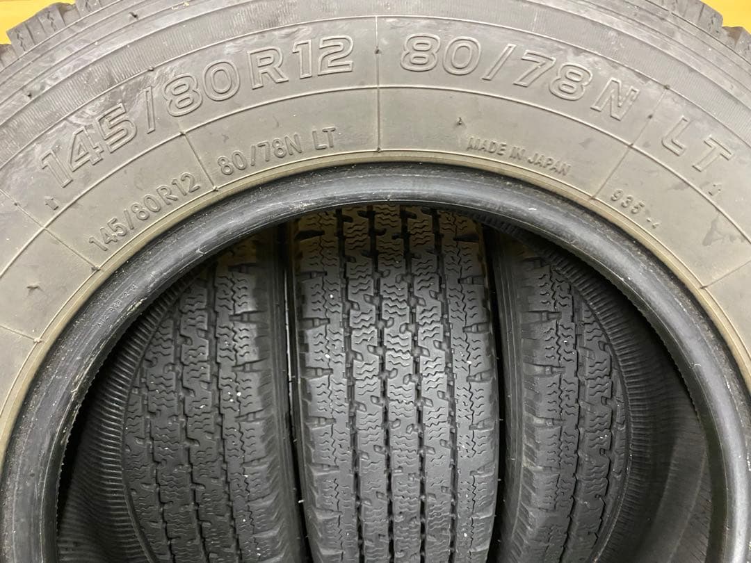 軽トラ軽バン用スタッドレスタイヤ145R12 6PR LT・145/80・K02
