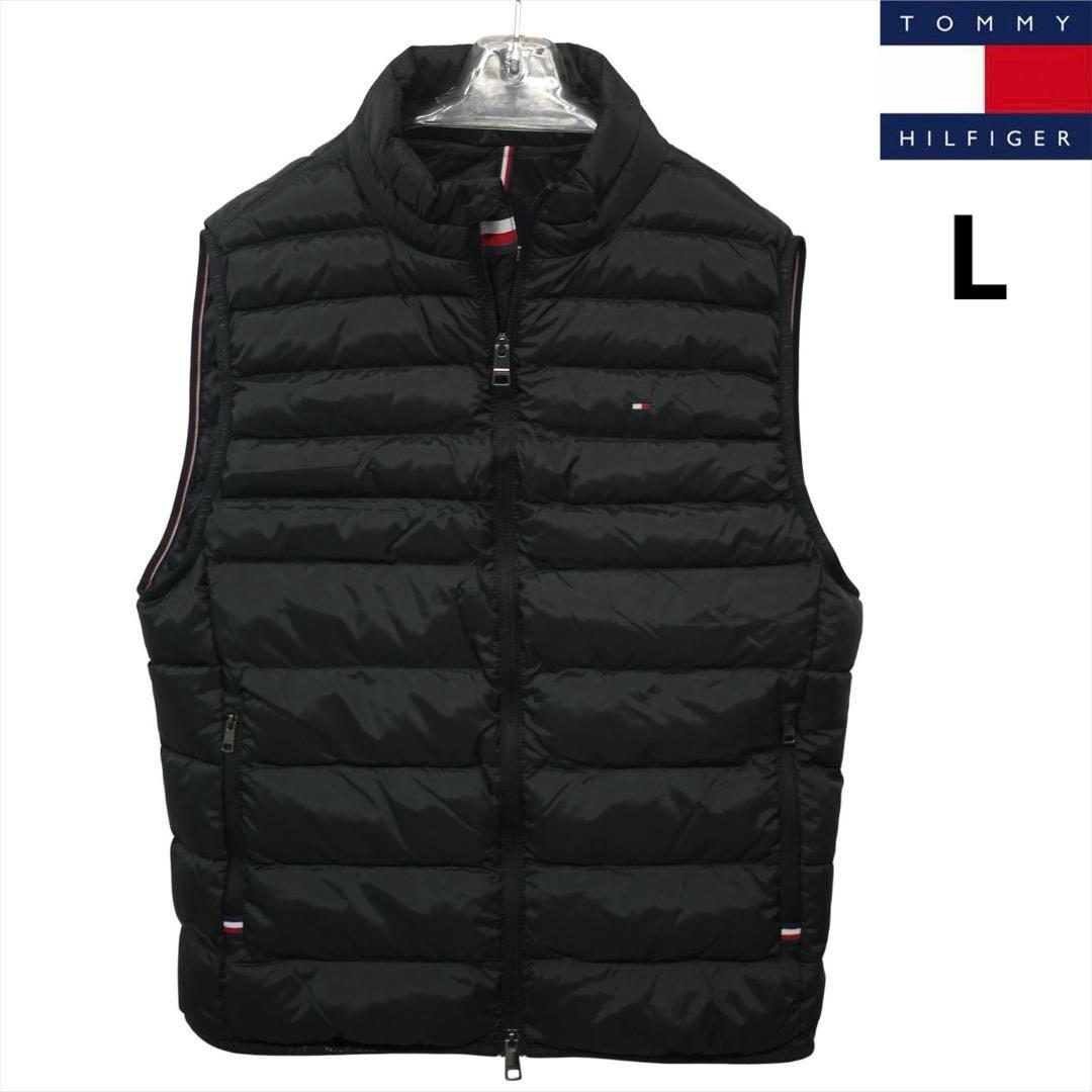 新品 トミーヒルフィガー THPROTECT 軽量 耐水 中綿 ベスト L 黒