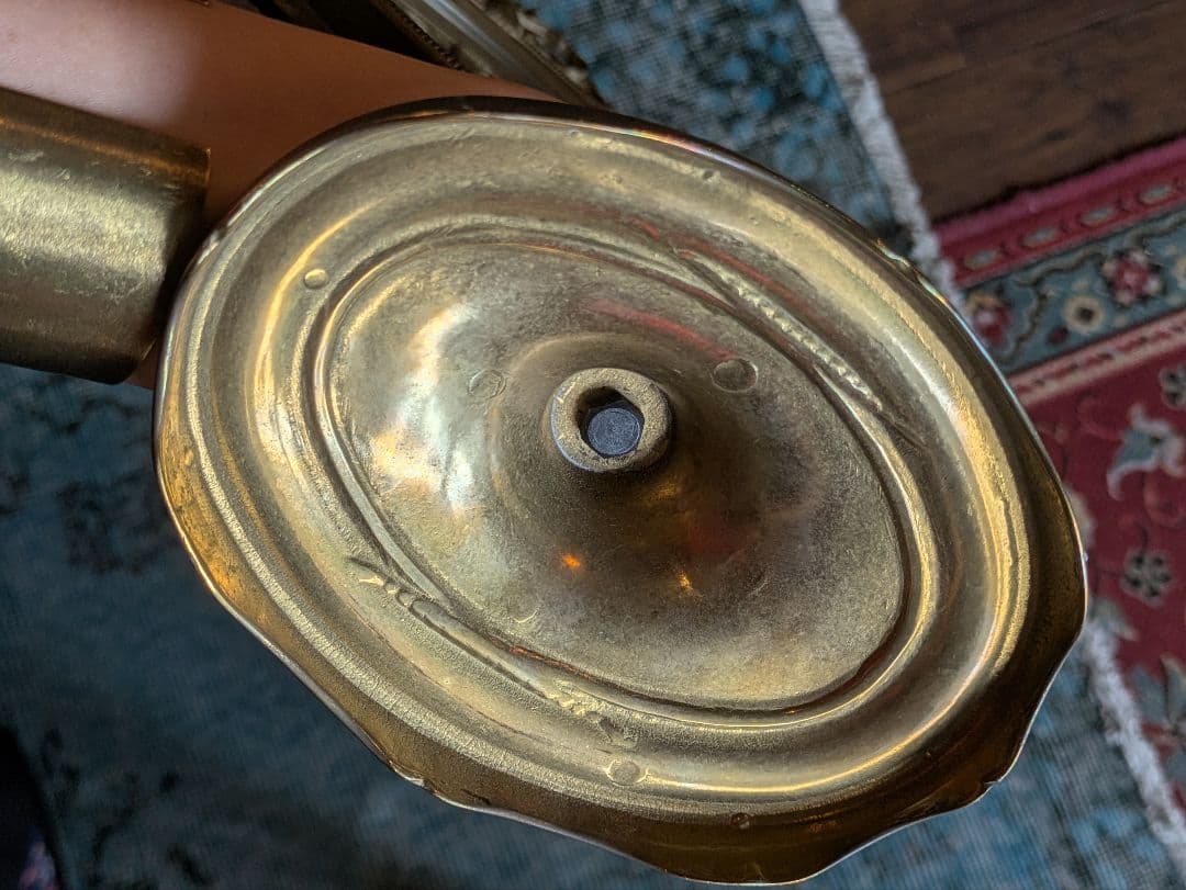 イタリアンビンテージ 真鍮製卓上ミラー