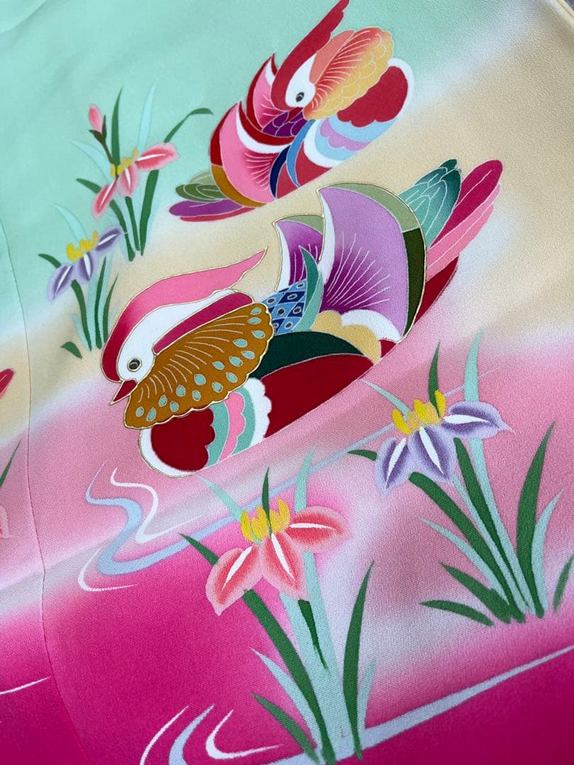 中古★美品　七五三　きものと長襦袢　2点　四つ身　C07