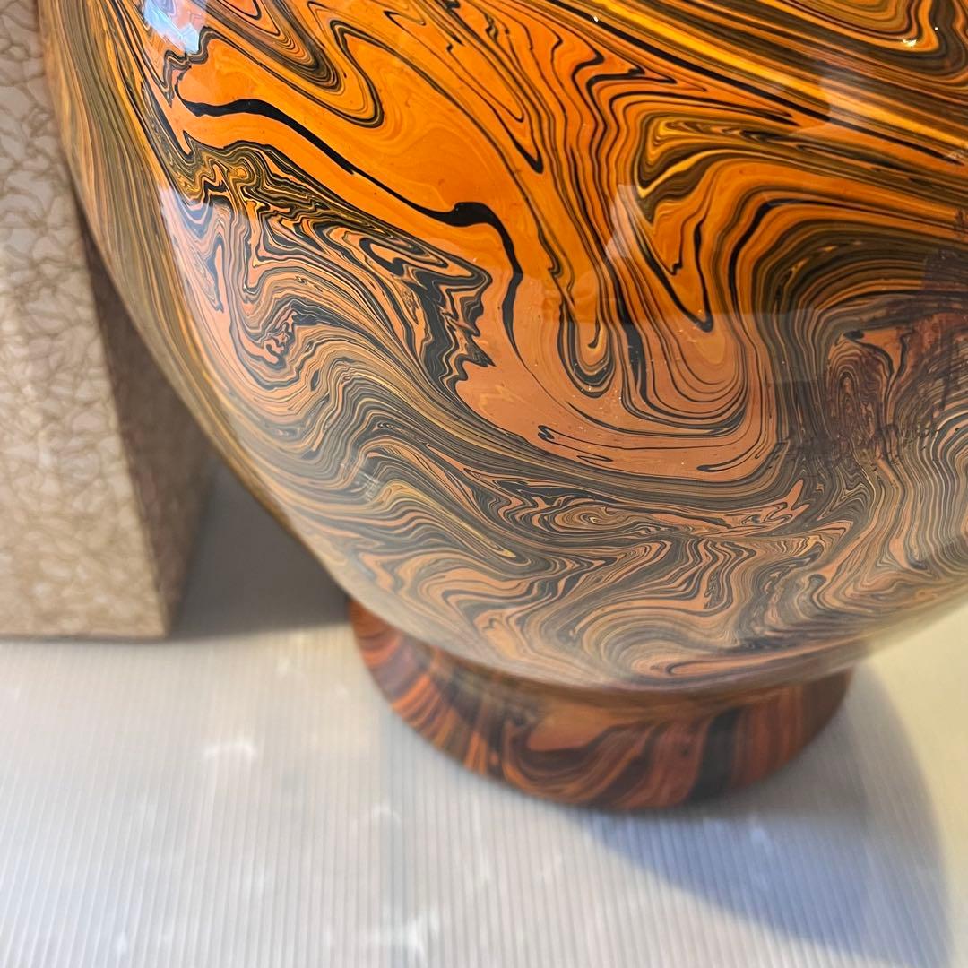 会津若松 松島　流紋塗り　花瓶 花器　大きいサイズ　インテリア　希少