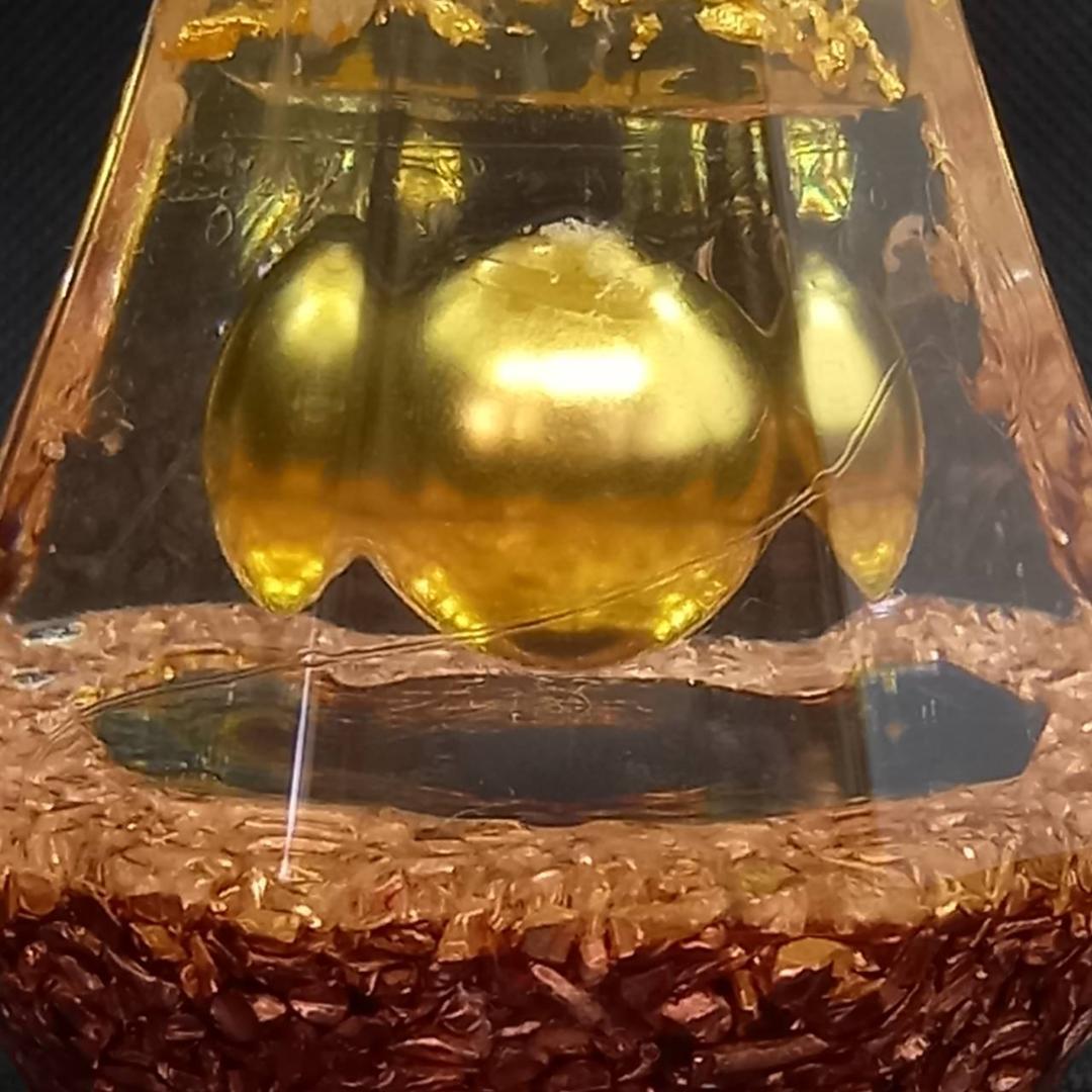 最強金運アップ オルゴナイト『金運神降臨』 金運風水八角錐オルゴナイト No23