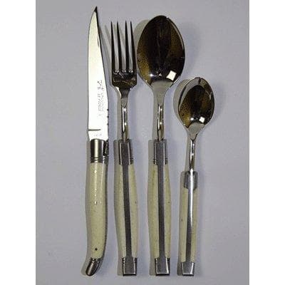 新品ラギオール カトラリー24ピースセット水牛の角 アイボリー