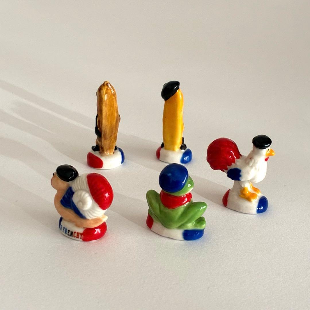 トリコロール　フェーブ　フランス　陶器　ミニチュア　置物　パリ　エッフェル塔