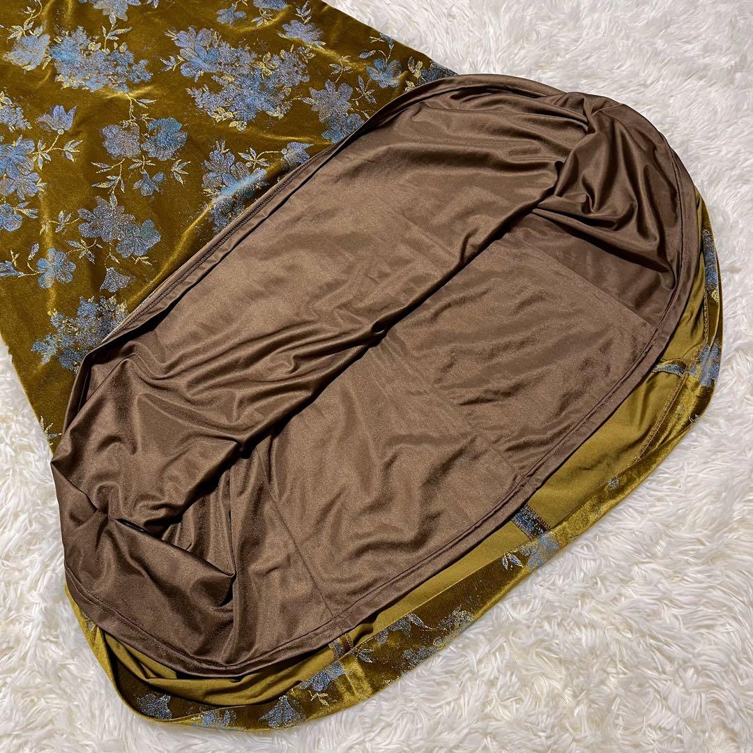 ワンピース ameri vintage FLOWER PRINT VELOUR DRESS