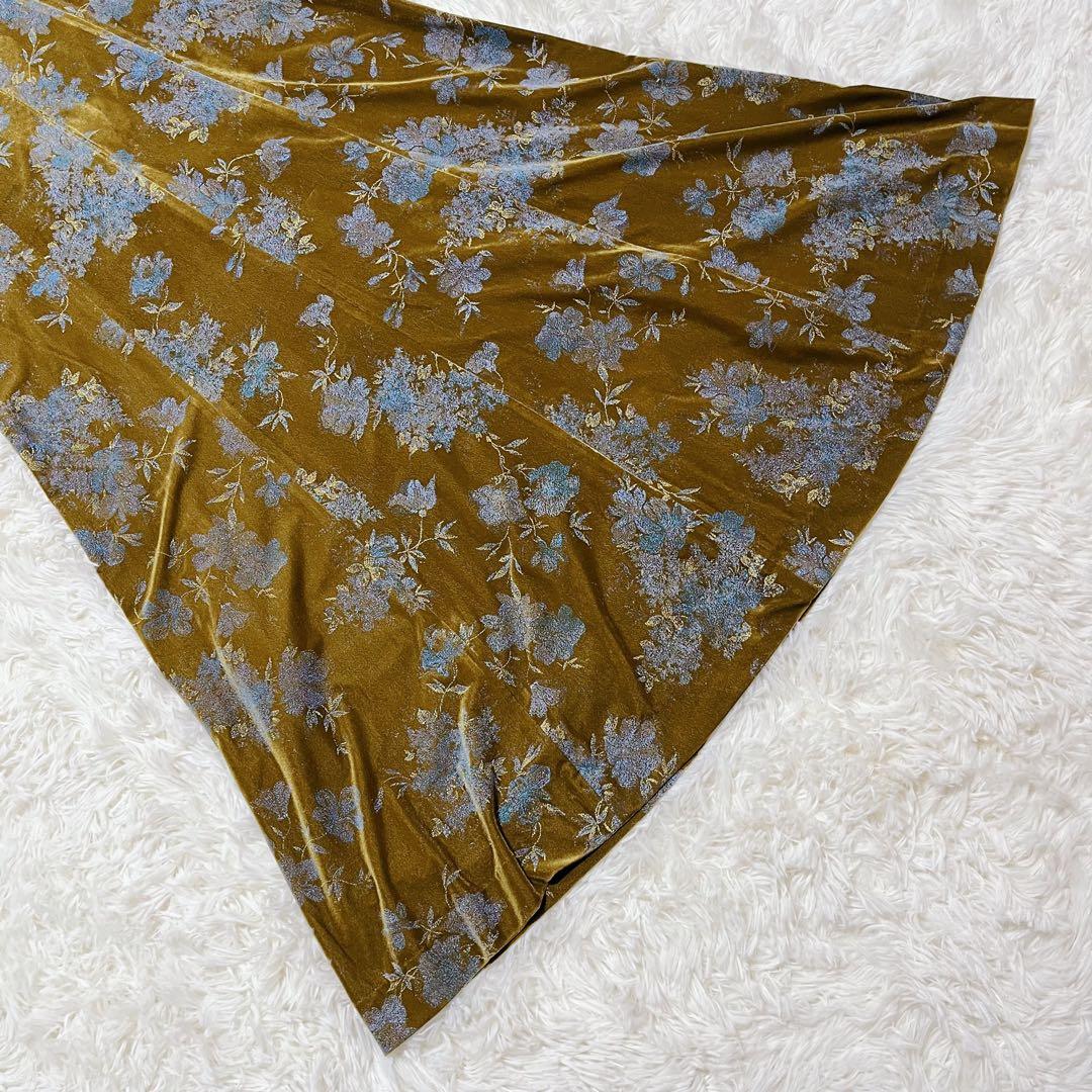 ワンピース ameri vintage FLOWER PRINT VELOUR DRESS