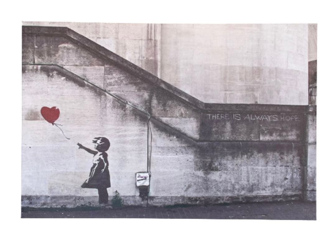 最終価格【BANKSY ART CANVAS バンクシー風船のアートキャンバス】