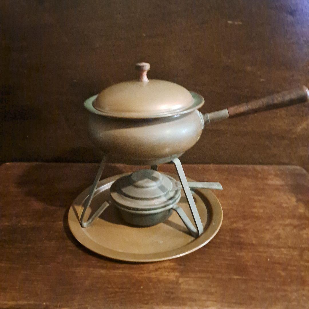 銅製　チーズホンデュ鍋