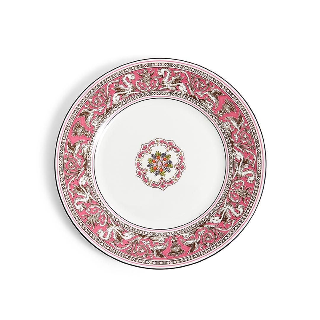 新品ウェッジウッド フロレンティーン マリン フューシャ ピンク20cmプレート
