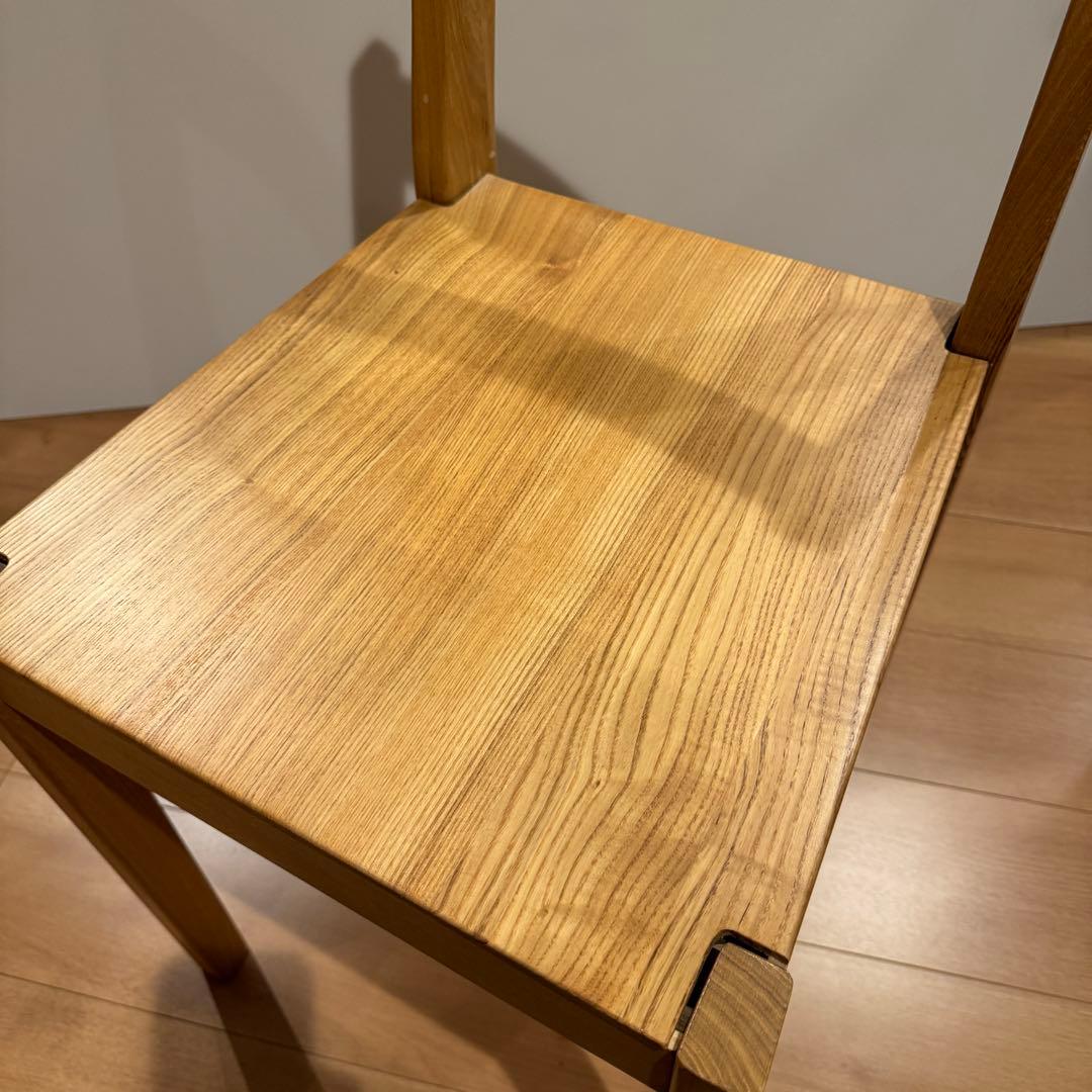 ②無印良品 MUJI ダイニングチェア イス タモ材 おしゃれ
