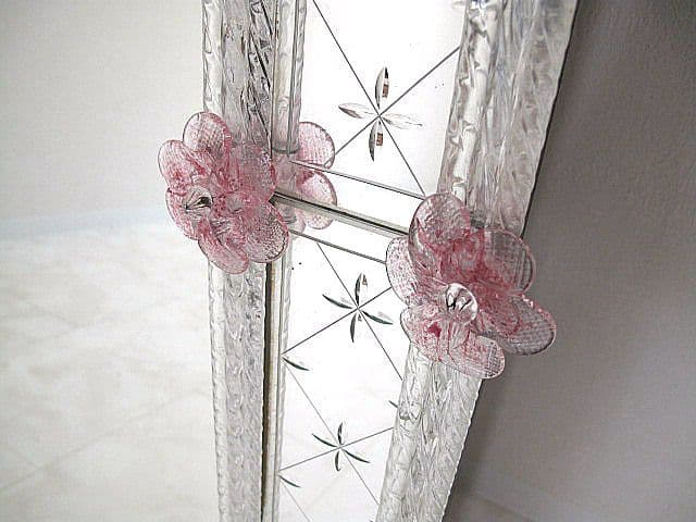【美品】イタリア MURANO ムラノ島 ベネチアンミラー 大型 H131cm