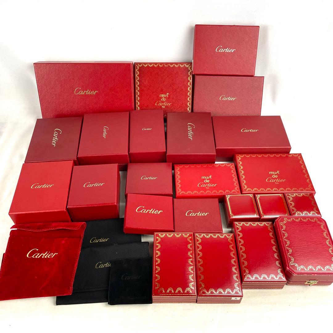 カルティエ 空箱 空き箱 ジュエリー リング ライター ケース 保存袋 27点