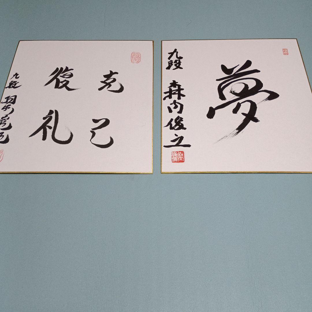将棋達人色紙セット 羽生善治達人2023&森内俊之達人2025　永世名人