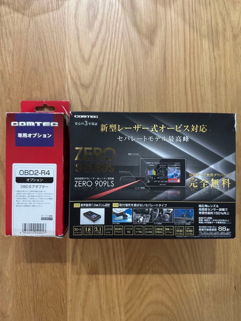 CONTEC ZERO 909LS レーダー探知機 OBD2-R4アダプター付き